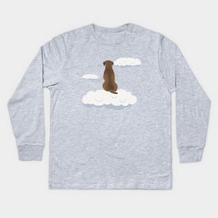 Dog in heaven Kids Long Sleeve T-Shirt